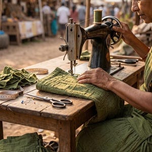 Olive Green Boho Maxi Skirt Festival Wrap for Women Hippie Long Cottagecore Clothing Flowy Bohemian Skirt image 4