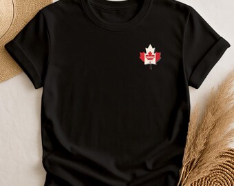 Minimal Canada Flag Shirt, Canada Maple Leaf T-Shirt, Unisex Canadian Pride Shirt, Gift for Canada Day, Adventure Clothing, Travel Souvenir