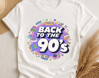 Back to the 90s Shirt, 90s Retro Unisex T-Shirt, Vintage Style Tee, Comfort Colors Nostalgic Garment, Perfect for Y2K Throwback Parties,Gift