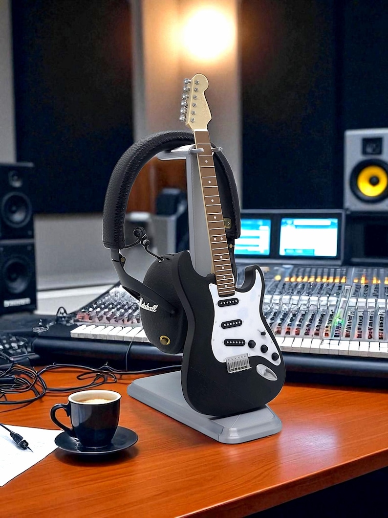Support Écouteurs Guitar Personnalisable - Fait Main (Québec) - Pour Musicien/Gamer bild 1
