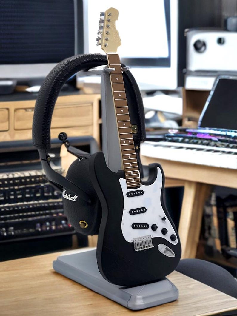 Support Écouteurs Guitar Personnalisable - Fait Main (Québec) - Pour Musicien/Gamer bild 3
