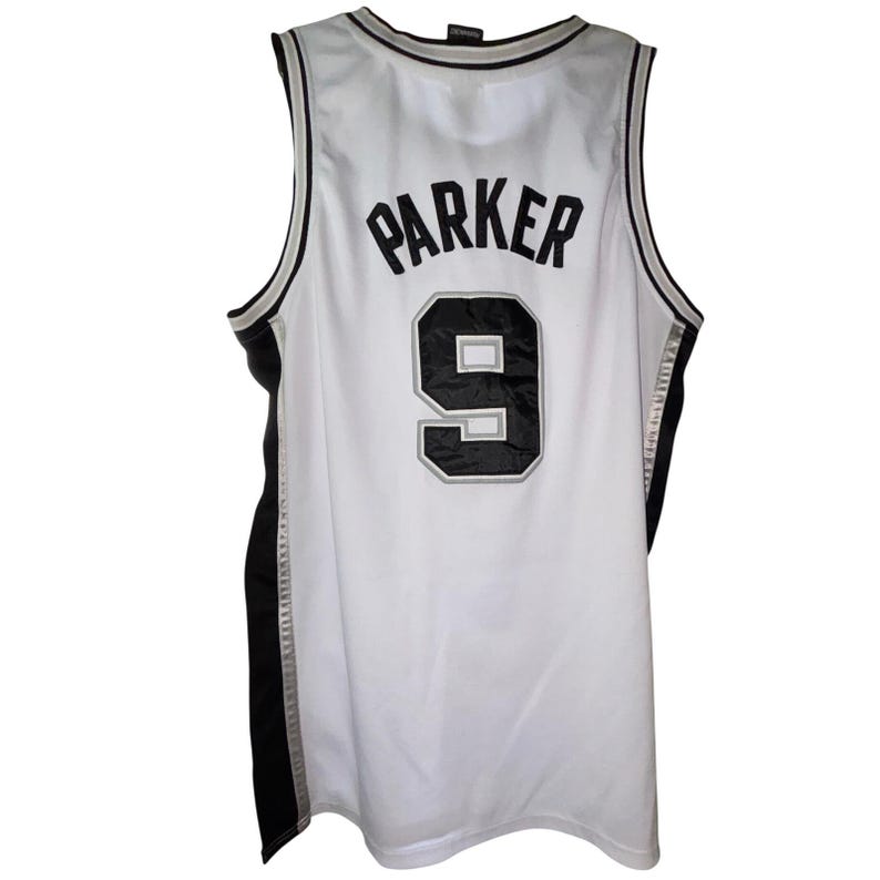 Tony Parker #9 Spurs Reebok Authentic Collection Jersey Size 52 XXL Stitched image 2