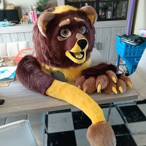 Lion bear hybrid fursuit partial