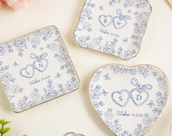 Porta anillos personalizado, regalo personalizado para pareja, regalos de compromiso, porta anillos hecho a mano, regalos para despedidas de soltera y regalos de boda.