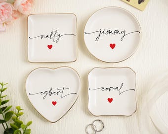 Galentines Day Geschenke für die beste Freundin, Schmuckschale mit Namen, Galentines Favors, personalisiertes Geschenk für sie, Schmuckschale, Geschenk Freundin