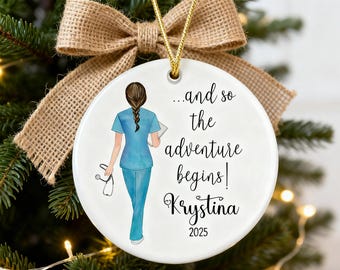 Nurse Ornament, New Nurse Gift, Nurse Christmas Ornament, Graduation Ornament, Graduation Gift, RN Gift, BSN Gift, Nursing Graduation Gifts