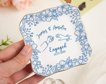 Benutzerdefinierte verschlossene Ringschale, personalisiertes Hochzeitsgeschenk für Paar, Verlobungsgeschenk, Sentimental Geschenk für die Braut, handgemachtes benutzerdefiniertes Ringhaltergeschenk