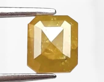 0.49 CT Emerald Cut Diamond, Fancy Yellow Loose Diamond