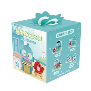 May include: A teal box featuring the Hangyodon character, with a decorative top. The box has illustrations of the character in various poses, along with Chinese text. The box is designed to hold small items.