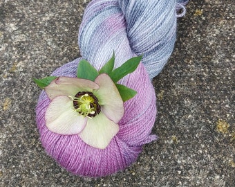 Laceweight Yarn, hand dyed superwash laceweight yarn for knitting or crochet. merino, bamboo, laceweight, 100g