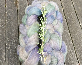 Hand dyed spinning fibre, Bluefaced Leicester, BFL combed tops, british breed dyed spinning fibre