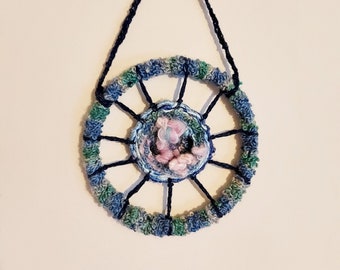 Woven Wall Hanging, Modern Tapestry, Modern Weaving, Textile Art, Circular Wall Hanging