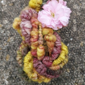 Bulky Coiled Art Yarn, Handspun Art Yarn, Weaving Yarn, Coiled Yarn, Chunky Art Yarn image 1