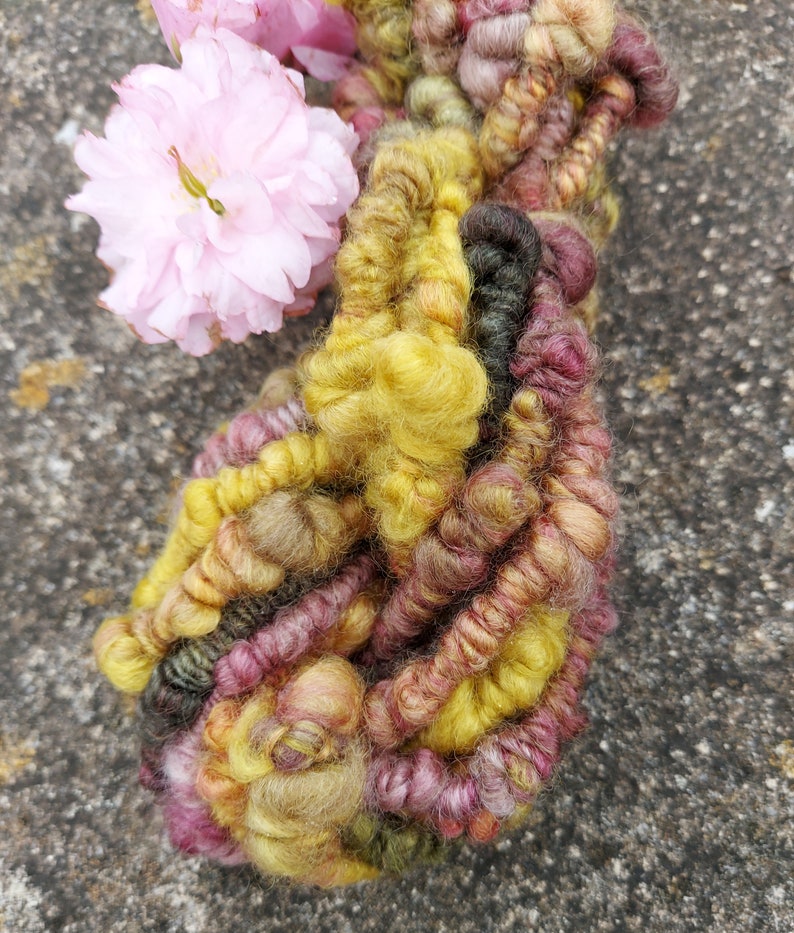 Bulky Coiled Art Yarn, Handspun Art Yarn, Weaving Yarn, Coiled Yarn, Chunky Art Yarn image 5