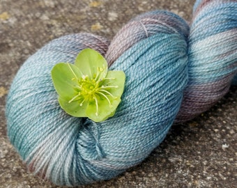 Laceweight Merino Bamboo Yarn, hand dyed superwash lace yarn for knitting or crochet. merino, bamboo, laceweight, 100g