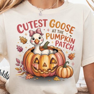 Goose Pumpkin Patch PNG: Fall Clipart, Halloween Sublimation (Digital Download)