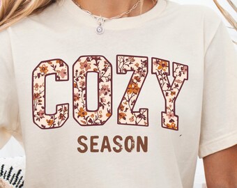 PNG de temporada acogedora: Letras florales otoñales, sublimación otoñal (descarga digital)