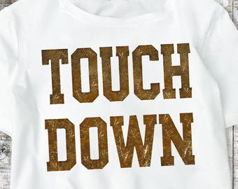 Touchdown de fútbol vintage PNG: Diseño desgastado para el día del partido (descarga digital)