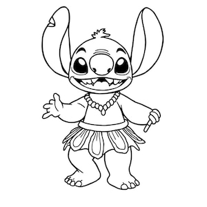 25 Stitch Coloring Pages for Kids – Cute Printable Lilo and Stitch – Digital Download Coloring Sheets