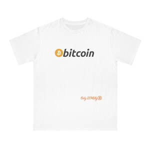 Bitcoin BTC Organisches Unisex klassisches T-Shirt, Krypto-Währung T-Shirt, nachhaltiges Mode-Shirt, umweltfreundliche Bitcoin-Kleidung, Herren Damen BTC