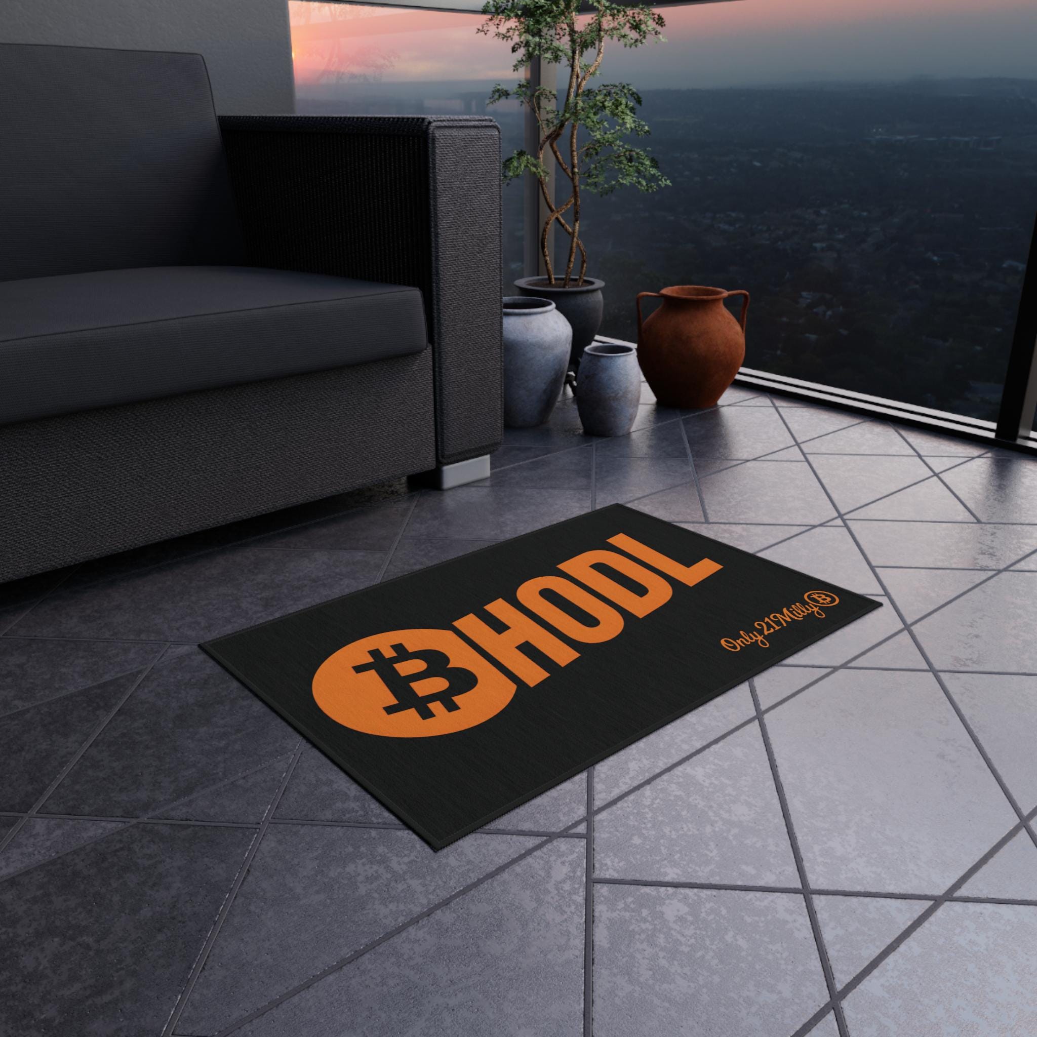 Bitcoin HODL Outdoor Rug | Crypto Logo Doormat - Etsy