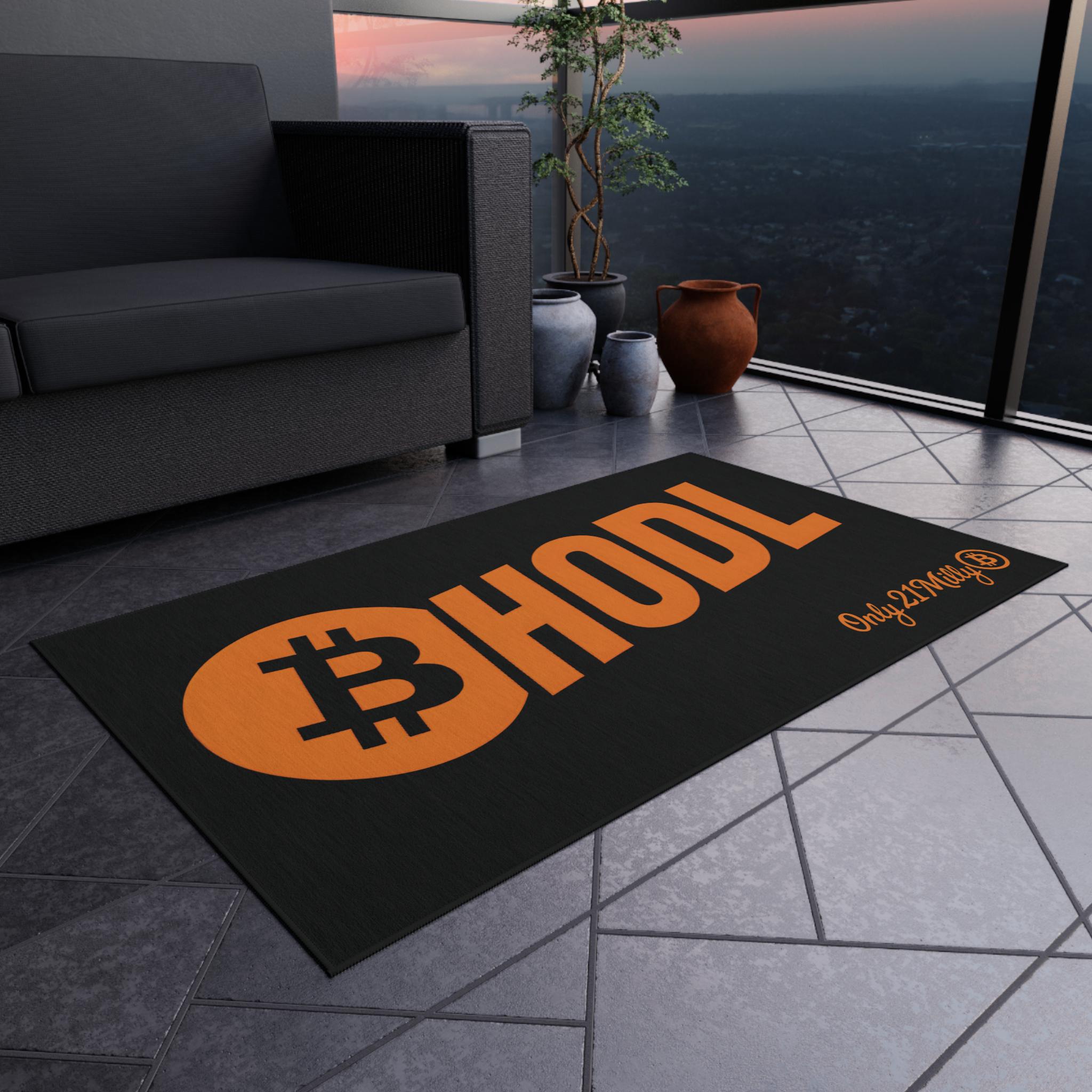 Bitcoin HODL Outdoor Rug | Crypto Logo Doormat - Etsy