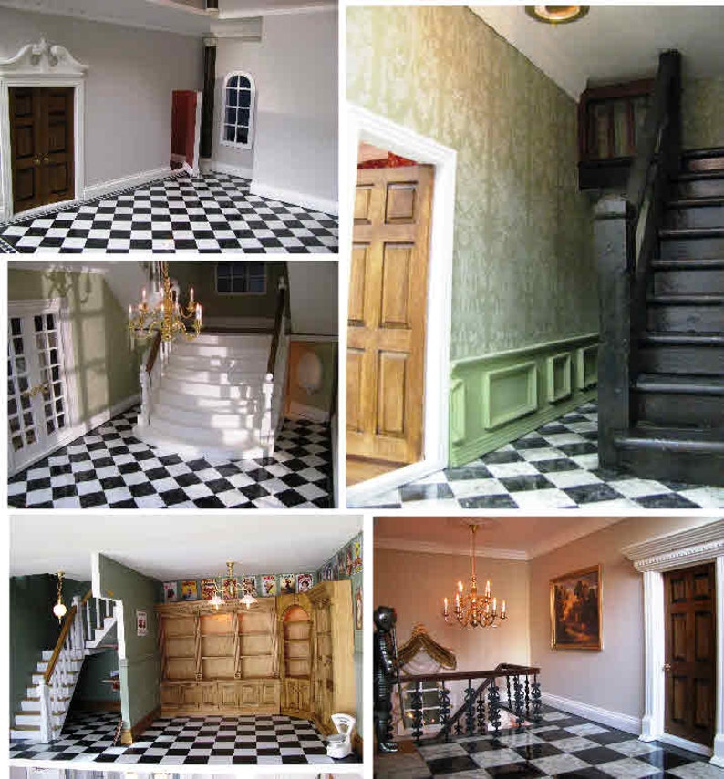 HALF INCH SQUARE SF5 M1//M2 MINIATURE FLOOR TILES DOLLHOUSE MINIATURES