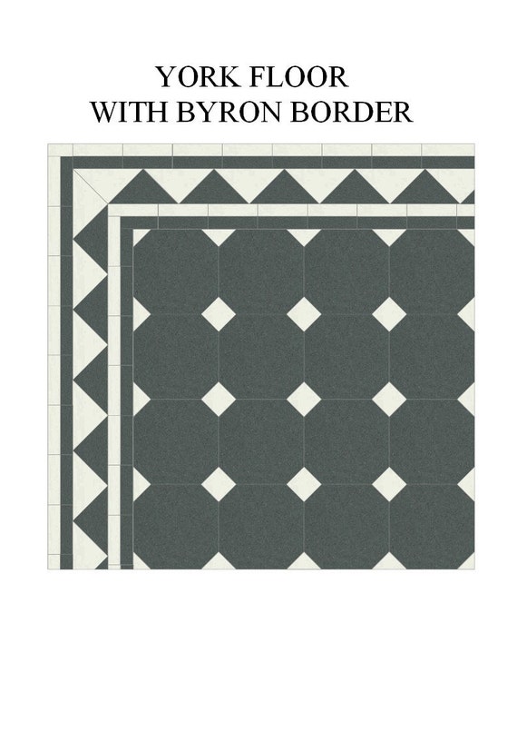 DOLLHOUSE MINIATURES,DOLLHOUSE MINIATURE TILES /& FLOORING KINGSLEY BORDER PACK