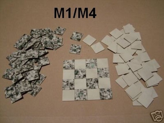 HALF INCH SQUARE SF5 M1//M2 MINIATURE FLOOR TILES DOLLHOUSE MINIATURES