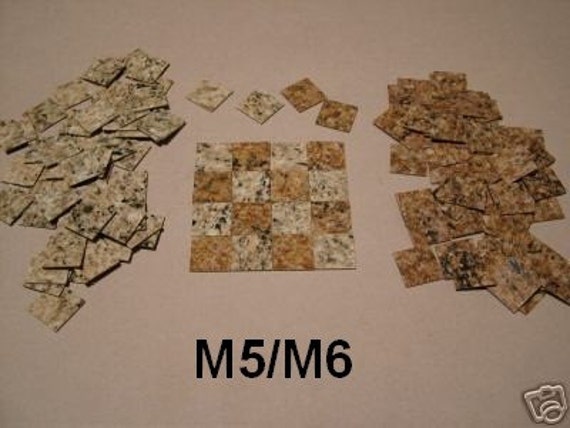 DOLLHOUSE MINIATURES,FLOORING,MINIATURE FLOOR TILES.HALF INCH SQUARE,WHITE//BLACK