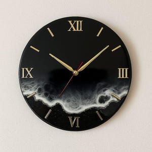 Beach Wave Resin Wall Clock: Coastal Decor, Modern Art With Custom Size