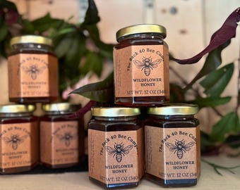 Appalachian Wildflower Honey, Raw, Hand Jarred, No Additives (12 oz)