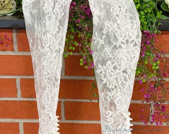 Off white Off Shoulder lace sleeves,Wedding jacket with lace buttons,soft lace boleros,custom size,Long sleeve bridal bolero,dress topper