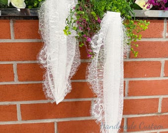 Alças de ombro em renda Chantilly, mangas para vestido de noiva, tamanho personalizado, mangas de renda branca, mangas para vestido de noiva sem alças.
