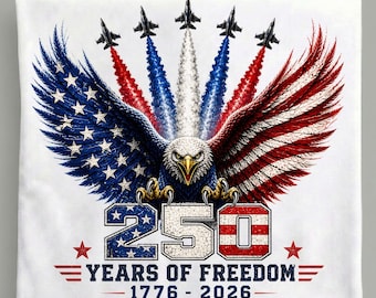250 Jahre Freiheit PNG, Adler-Kampfjets Art, 1776 bis 2026 USA Sublimation, Semiquincentennial File