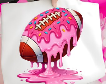 Pink Football PNG, Breast Cancer Awareness Sublimation, In October We Wear Pink PNG, Tackle Cancer Sports Design, Pink Out Digital Download