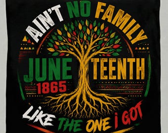 Juni Familienbaum des Lebens PNG, Aint keine Familie wie meine Sublimation, 1865 Black Heritage Shirt Design (digitaler Download)
