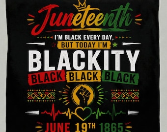 Juni 1865 Blackity Black PNG, Ich bin jeden Tag schwarz Sublimation, 19.Juni 1865 Black Pride Shirt Design (digitaler Download)