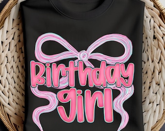 Geburtstagskind PNG, Pink Schleife Geburtstag Sublimation, Es ist mein Geburtstag PNG, Geburtstag Shirt Design, Party Girl Clipart Digitaler Download