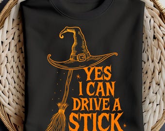 Sí, puedo conducir un coche PNG – Divertida escoba de bruja de Halloween, sublimación digital
