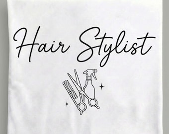 Hair Stylist PNG, Minimalist Hairdresser Scissors Comb Spray Bottle, Salon Sublimation Digital Download