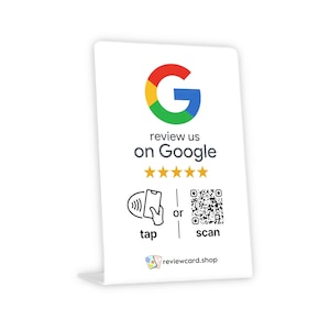 NFC i QR – stojak na recenzje Google: zbieraj 5-gwiazdkowe recenzje