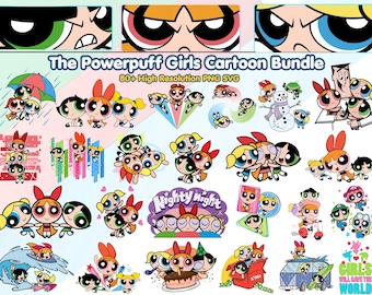 80+ High Resolution Powerpuff Girls PNG Bundle, Cartoon Clipart, Transparent PNG Files, Cricut, Instant Download
