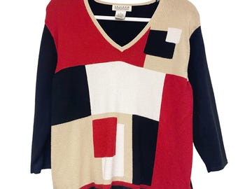 Vintage uniform John Paul Richard damestrui maat L gebreide kunst