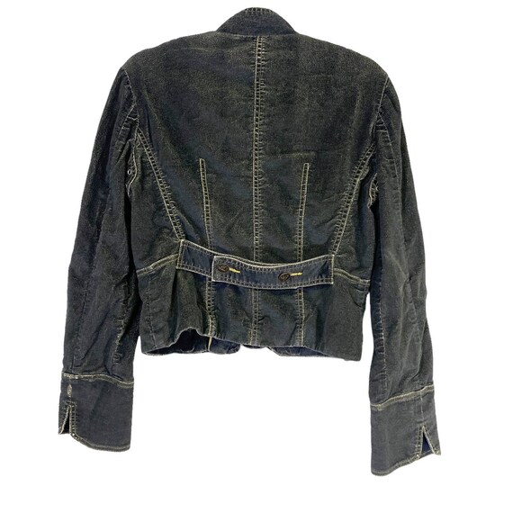 Vintage True Meaning Womens Size S Distressed Y2K Button Jacket 