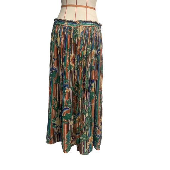 Vintage Bila Womens Size M Colorful Printed Pleat… - image 5