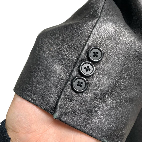 Vintage Jones NY Mens Size 40S Black Leather Jack… - image 8