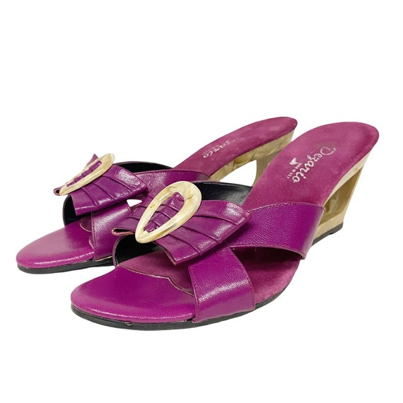 Plastic shop wedge sandals