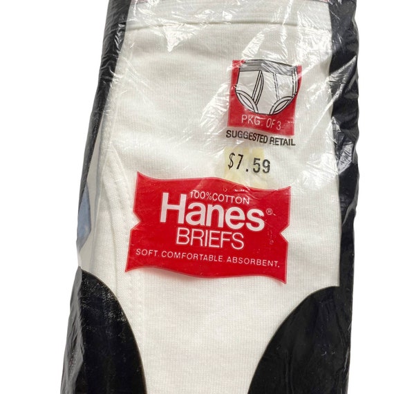 Vintage Hanes Mens Size 40 Pack Of 3 1983 Cotton … - image 6