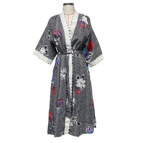Vintage Gilligan O malley Womens Printed Floral Robe Etsy UK